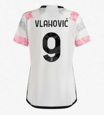 Lacne Ženy Futbalové dres Juventus Dusan Vlahovic #9 2023-24 Krátky Rukáv - Preč